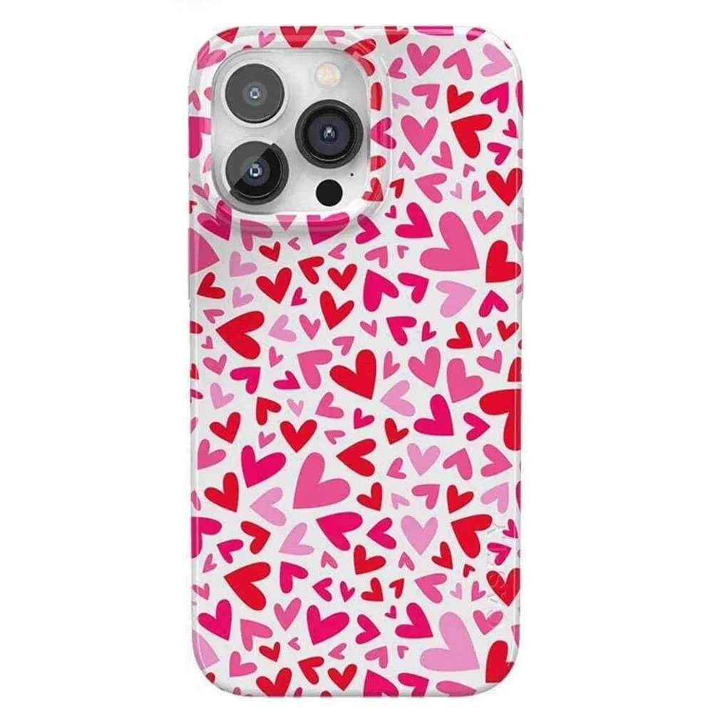 Casely iPhone 14 Pro Max Case Compatible with MagSafe XOXO Pink Candy Hearts